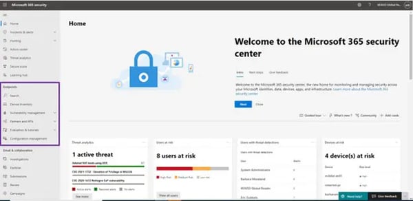 Microsoft 365 Defender Security Center